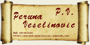 Peruna Veselinović vizit kartica